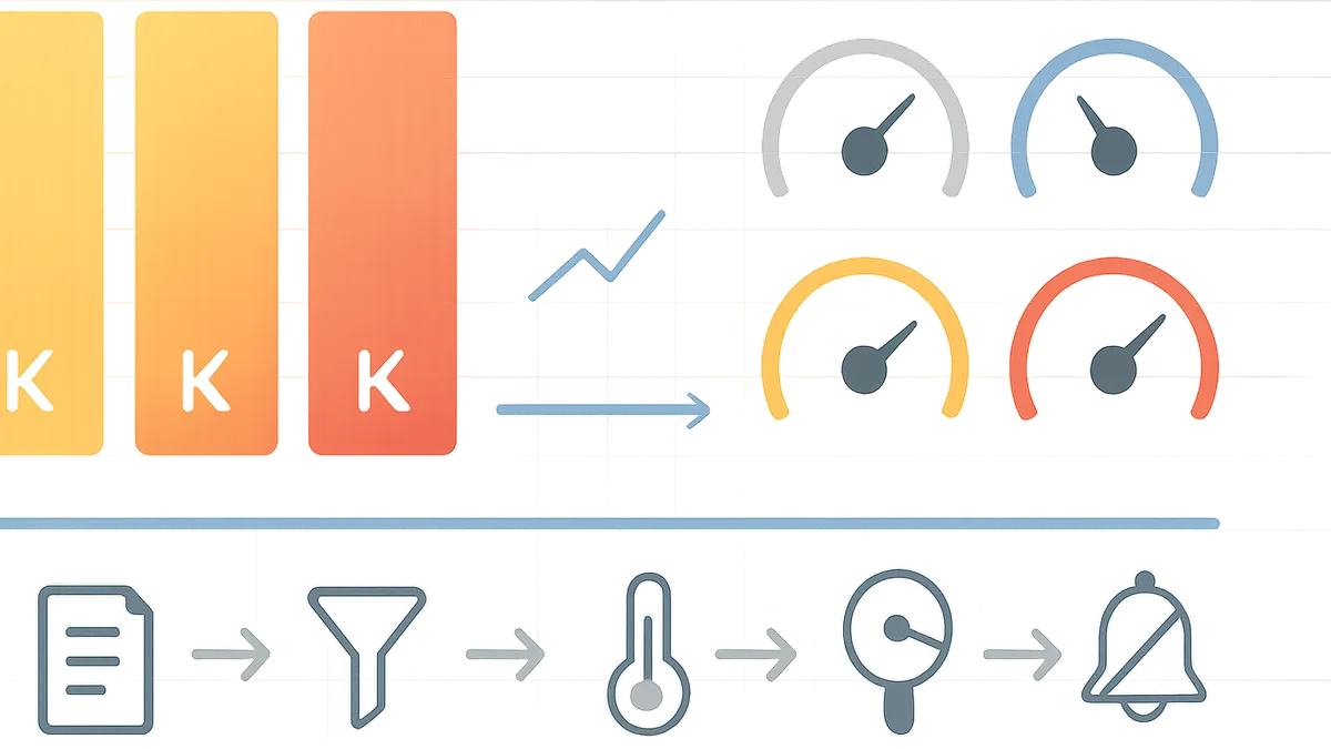 Smart rank alerts threshold calibration framework showing keyword value, search
