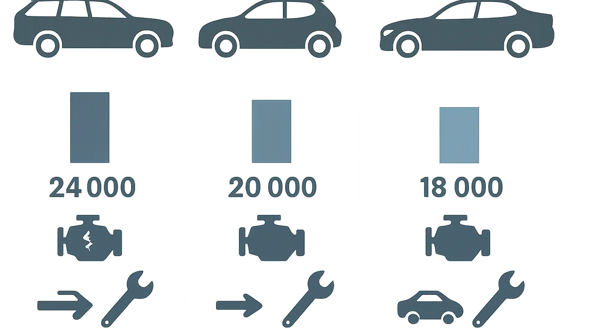 Kamkedjebrott kostnad jämförelse Volvo, Volkswagen, BMW reparationspriser