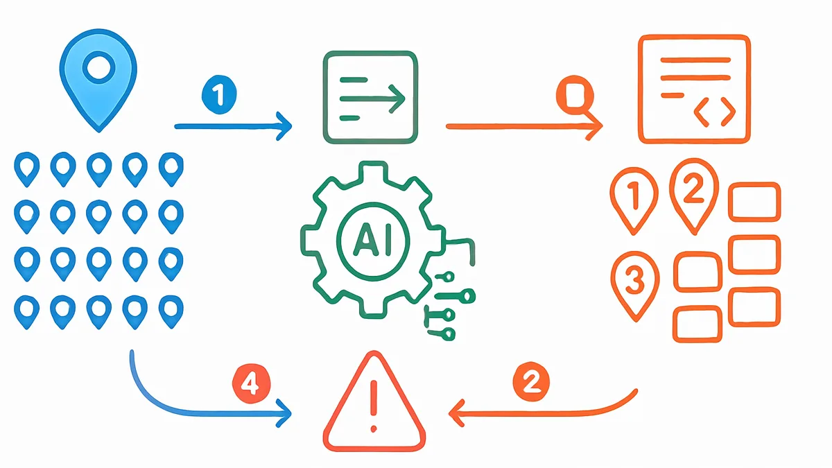 Franchise SEO scaling in 2026: automating 500+ local pages 1 Franchise SEO scaling workflow: data feeds to AI templates to schema automation